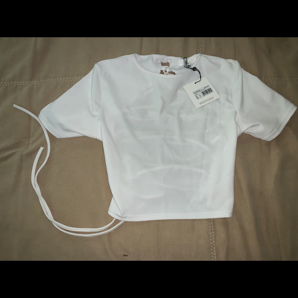 White crop top